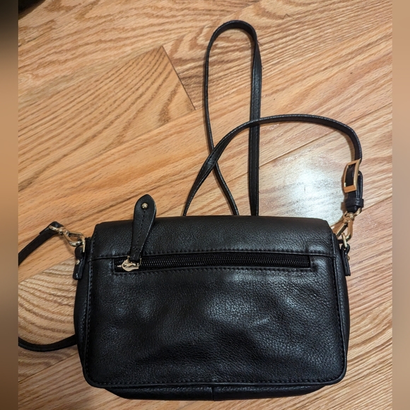 Danier Black Leather Crossbody Bag with Silver Hardware - Picture 6 of 9